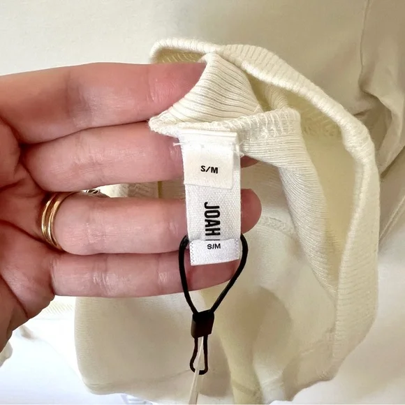 Joah Brown Long Sleeve Corset Top in Bone Flexrib - Picture 6 of 7